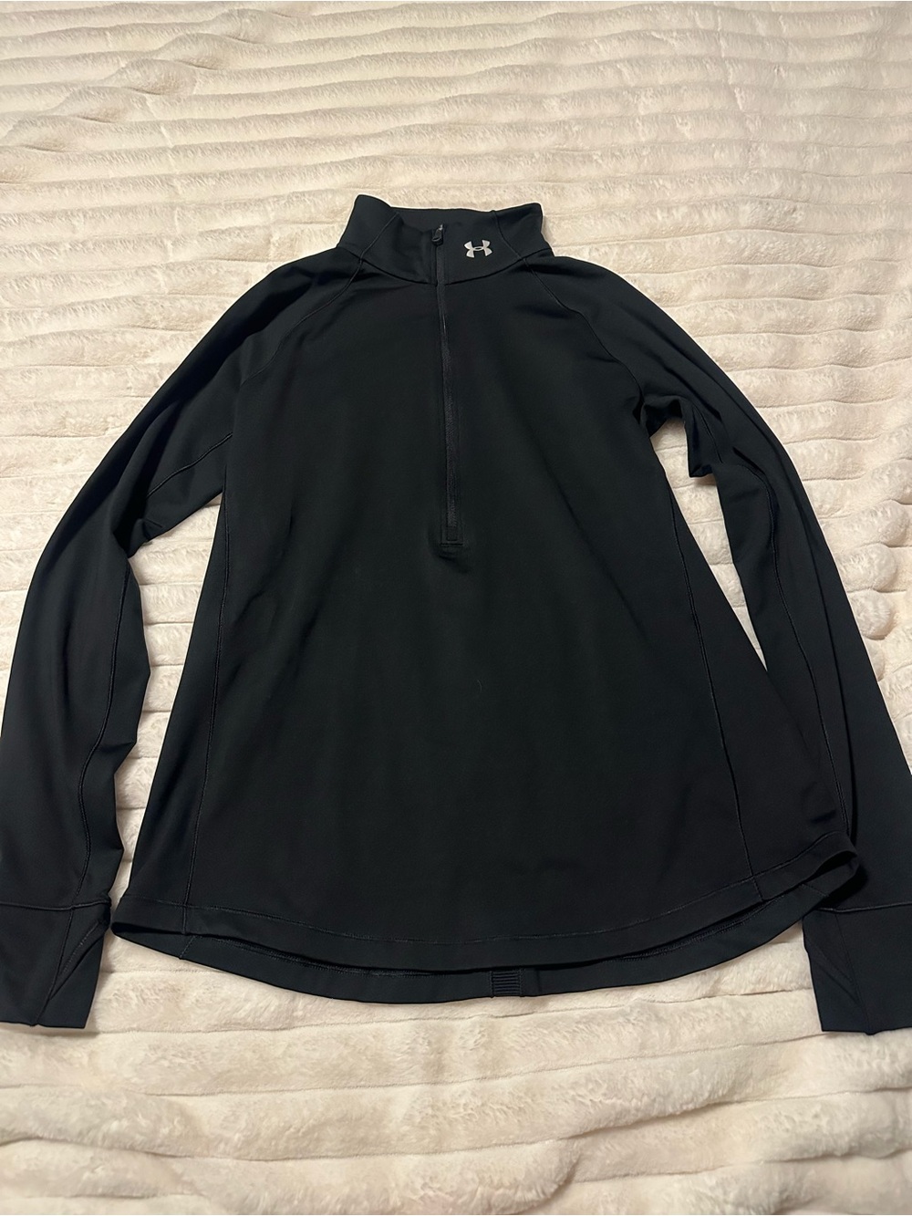 Under Armour Women’s Black Mock Neck Half-Zip Long Sleeve Cold GearTop